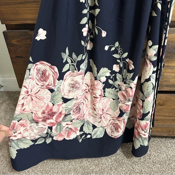 Rose Print Strapless Dress - Picture 5 of 5